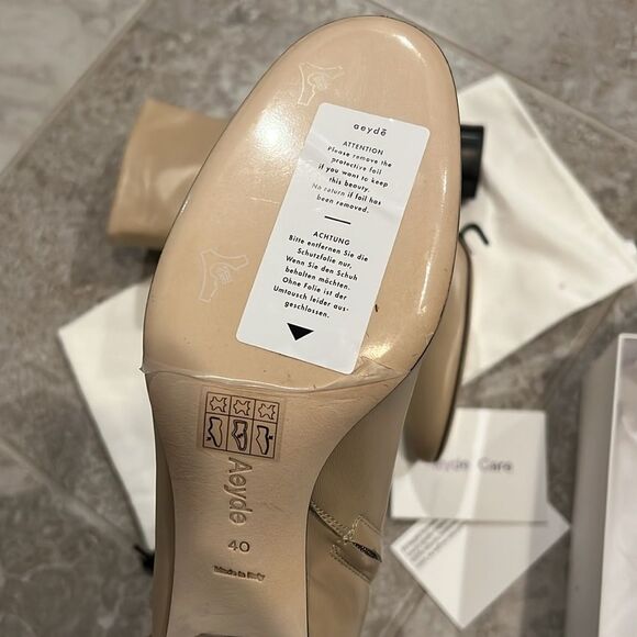 AEYDE Alena Nappa Leather Latte Boots, New, Size EU 40 - Picture 9 of 13